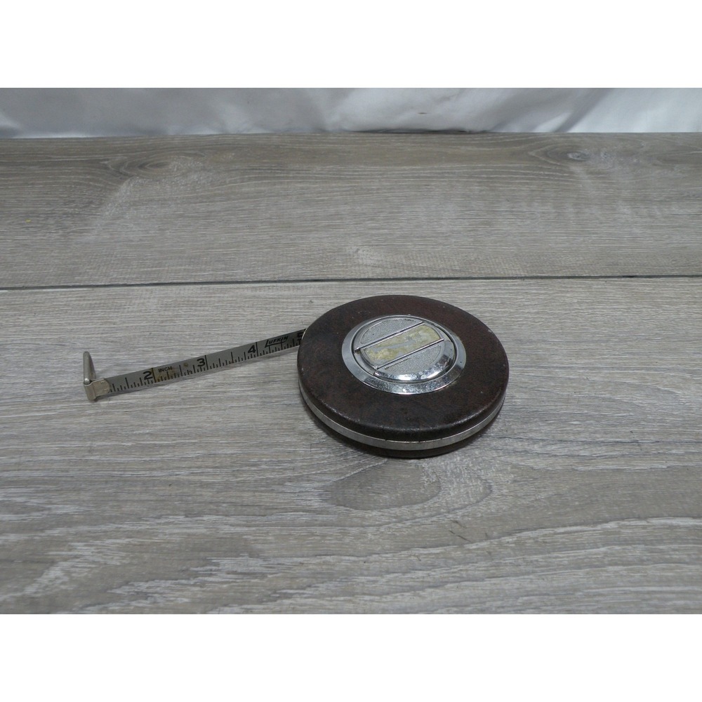 Vintage Lufkin Long Tape Measure Woodworking Tool Collectible Antique